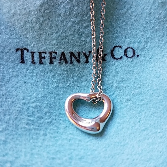Tiffany & Co. Jewelry - Tiffany & Co. Sterling Open Heart 11mm Pendant
